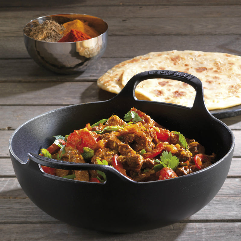 24cm Cast Iron Balti Dish - Satin Black