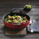 24cm Cast Iron Balti Dish - Cerise