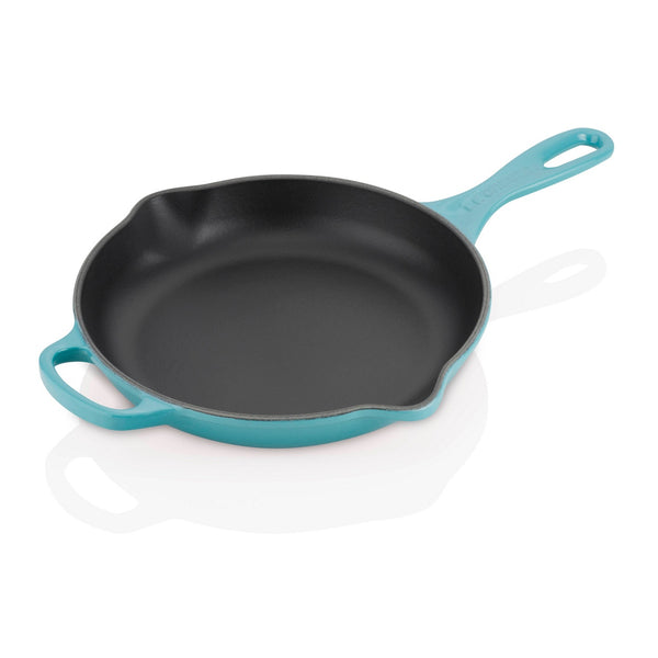 23cm Cast Iron Fry Pan With Metal Handle - Teal