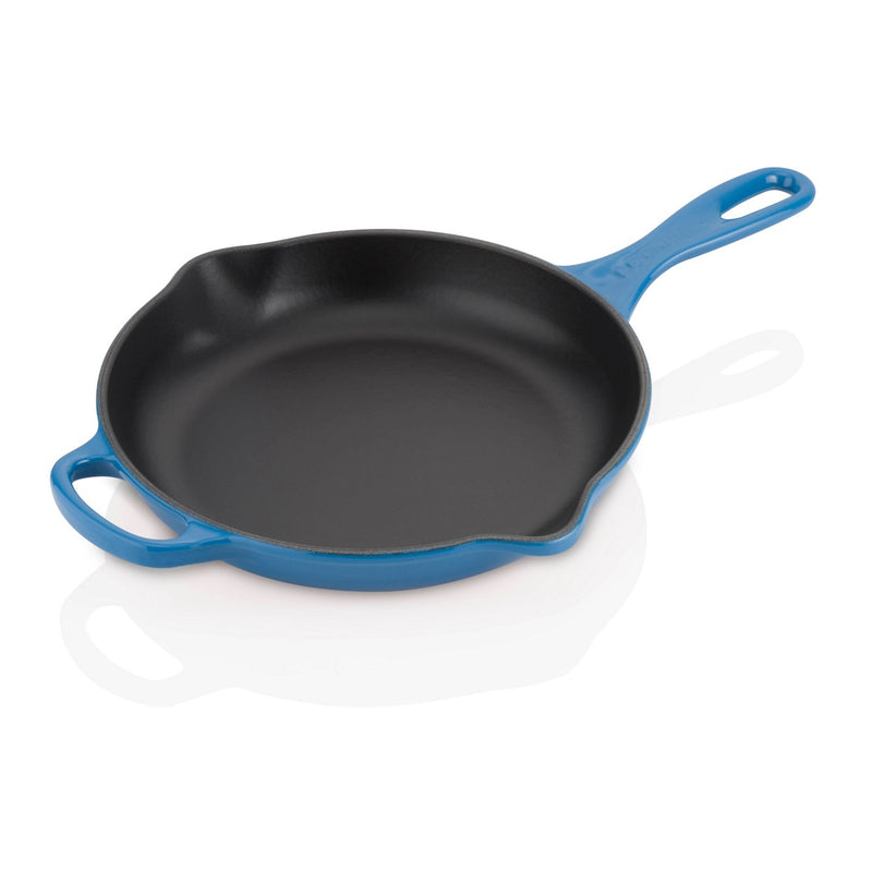 23cm Cast Iron Fry Pan With Metal Handle - Marseille Blue
