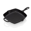26cm Signature Cast Iron Square Grillit - Satin Black