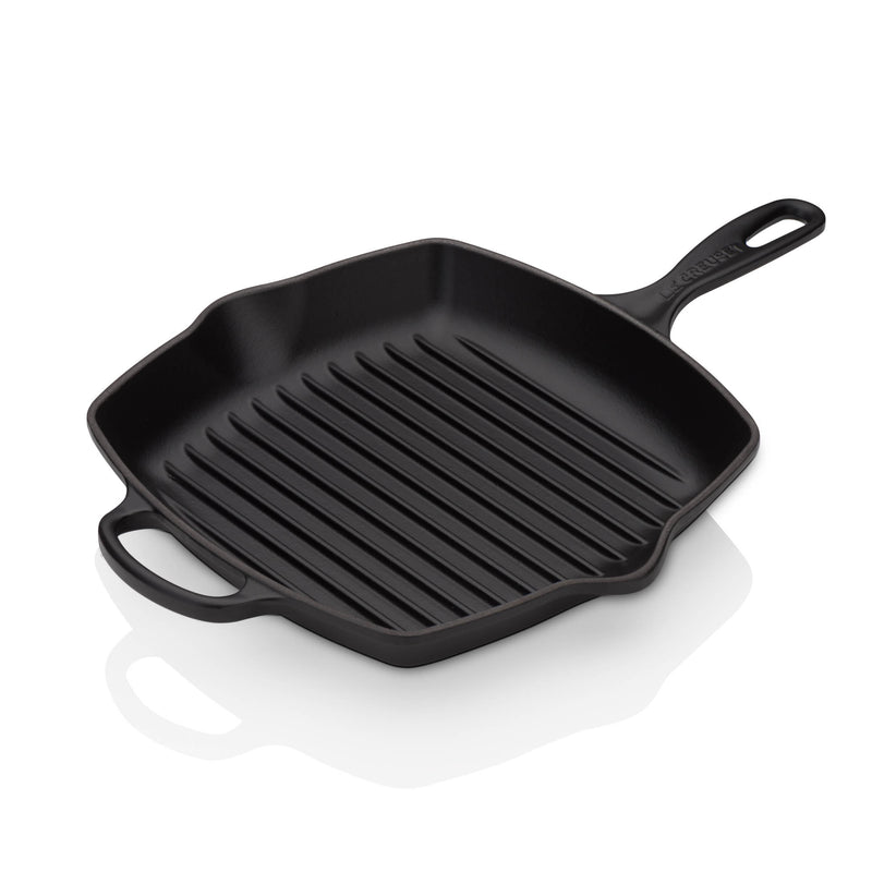 26cm Signature Cast Iron Square Grillit - Satin Black