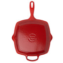 26cm Signature Cast Iron Square Grillit - Cerise