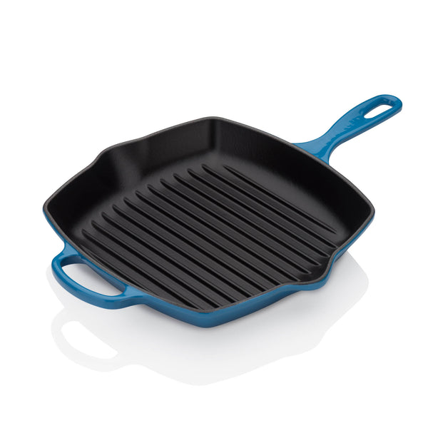 26cm Signature Cast Iron Square Grillit - Marseille Blue