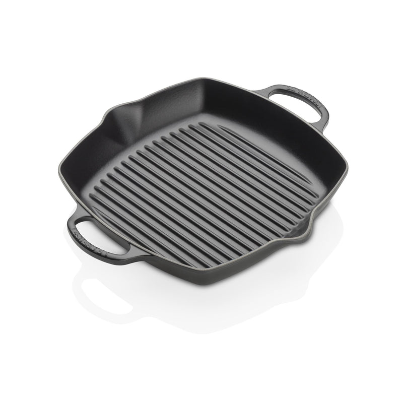 Deep Square Cast Iron Grill 30cm - Satin Black