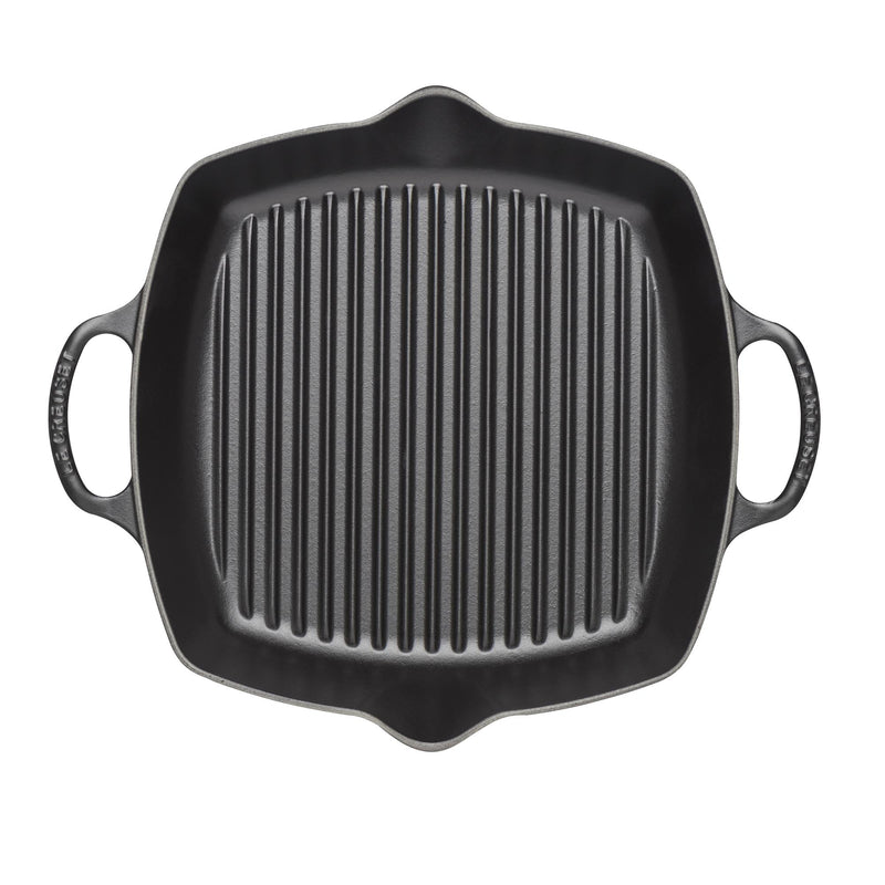 Deep Square Cast Iron Grill 30cm - Satin Black