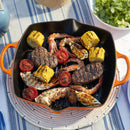 Deep Square Cast Iron Grill 30cm - Volcanic