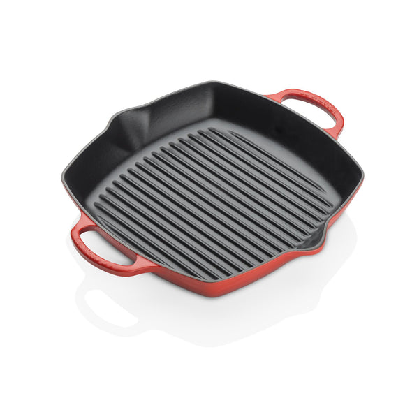Deep Square Cast Iron Grill 30cm - Cerise