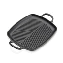 Shallow Cast Iron Rectangular Grill 30cm - Satin Black