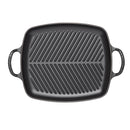 Shallow Cast Iron Rectangular Grill 30cm - Satin Black