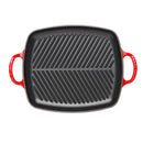 Shallow Cast Iron Rectangular Grill 30cm - Cerise