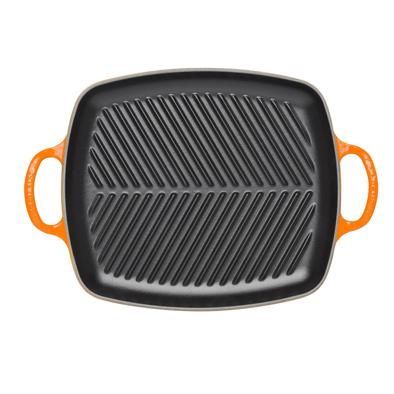 Shallow Cast Iron Rectangular Grill 30cm - Volcanic