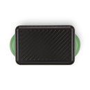 32cm Cast Iron Rectangular Grill - Bamboo