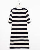 Bar Striped Jersey Dress - Evening Blue