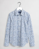 Micro Bouquet Stretch Shirt - Eggshell
