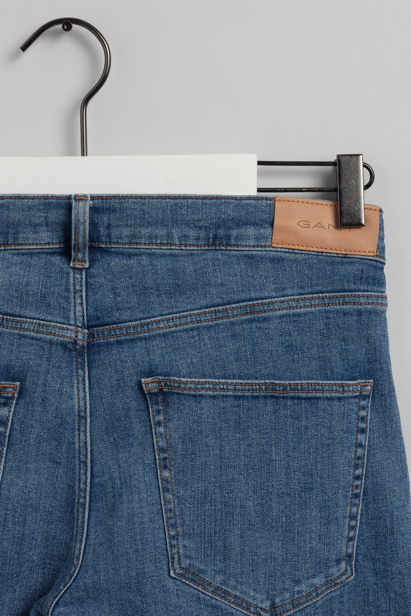 Slim Jeans - Dark Blue Worn In