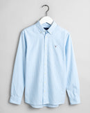 Archive Oxford Stripe Button Down S - Capri Blue