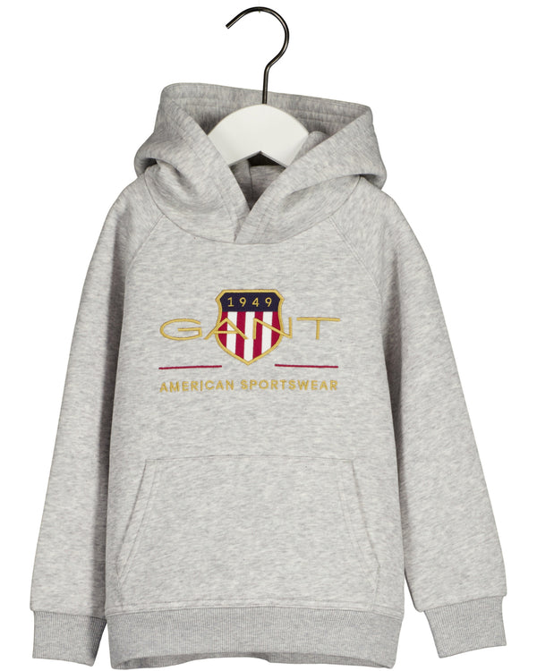 Archive Shield Hoodie - Light Grey Melange