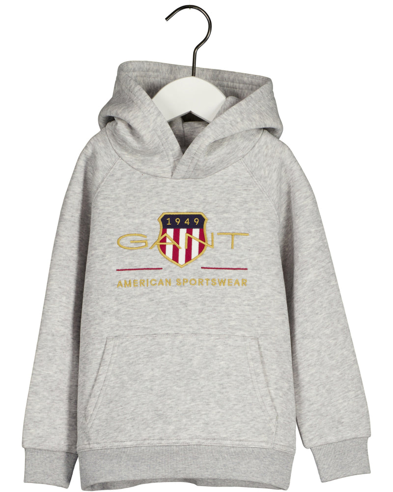 Archive Shield Hoodie - Light Grey Melange