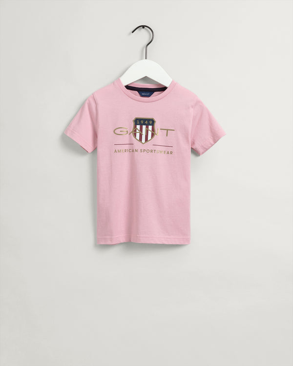 Archive Shield Short Sleeve T-shirt - Preppy Pink
