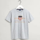 Archive Shield Short Sleeve T-shirt - Light Grey Melange