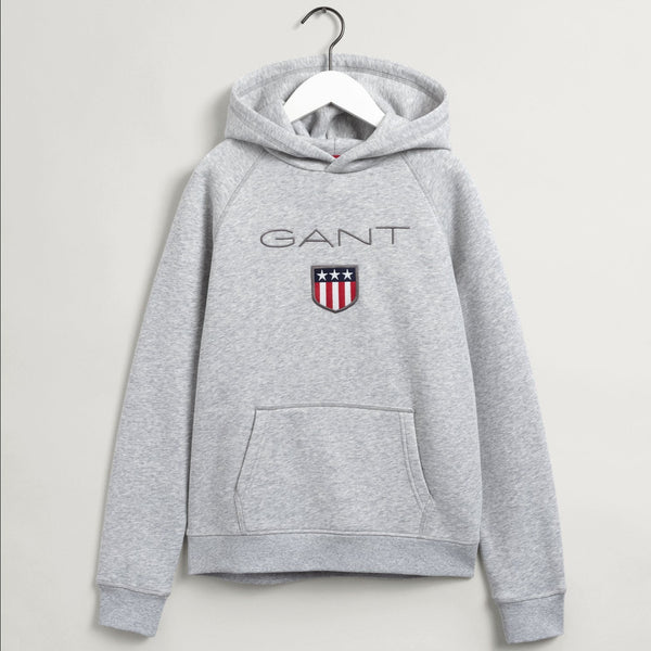 Shield Hoodie - Light Grey Melange