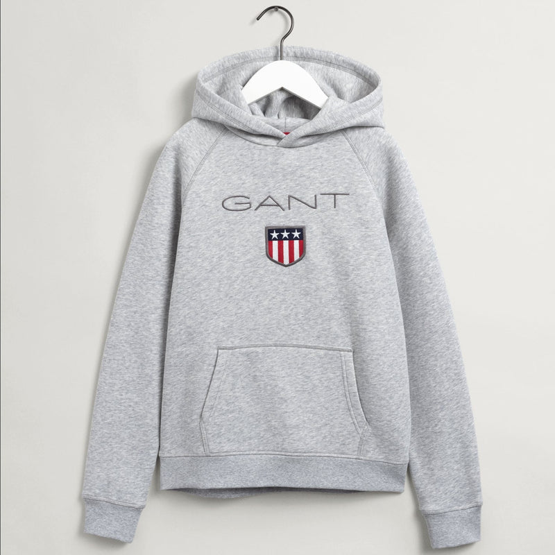 Shield Hoodie - Light Grey Melange