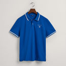 Contrast Shield Relaxed Polo - Lapis Blue