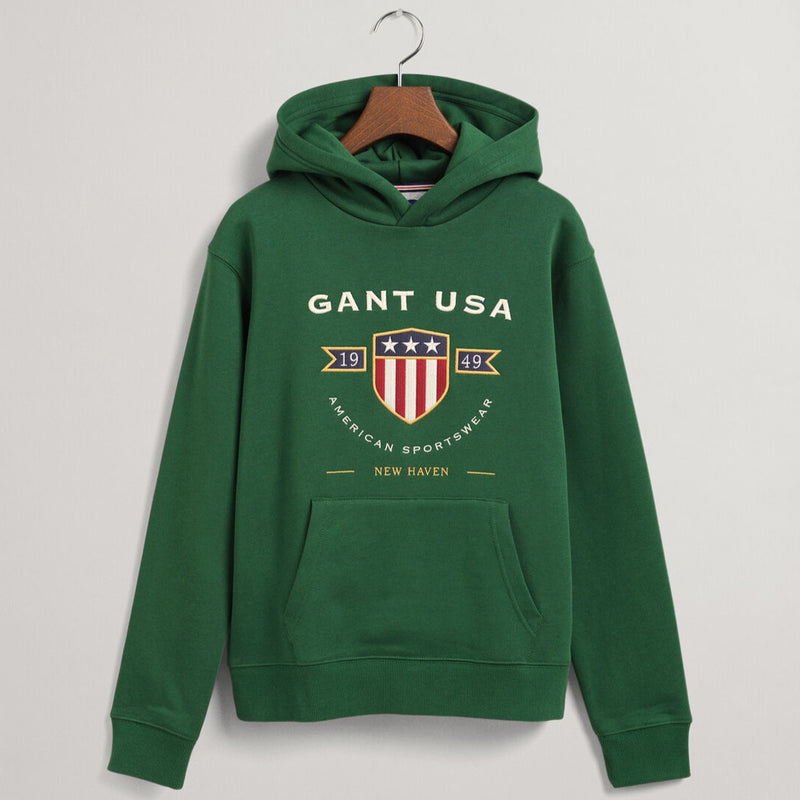 Banner Shield Hoodie - Forest Green