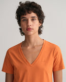 The Original V Neck SS Tee - Pumpkin Orange