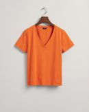 The Original V Neck SS Tee - Pumpkin Orange