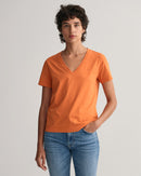 The Original V Neck SS Tee - Pumpkin Orange