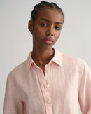 Linen Chambray Shirt - Guava Orange