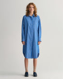 Striped Shirt Dress - Lapis Blue