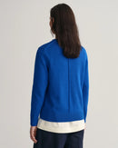 Icon G Cotton Round Neck Jumper - Lapis Blue