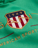 Archive Shield Hoodie - Mid Green