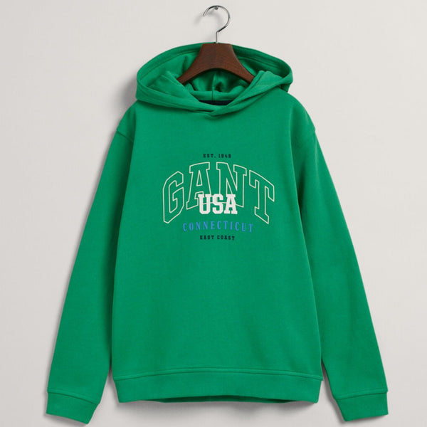 Relaxed USA Hoodie - Mid Green