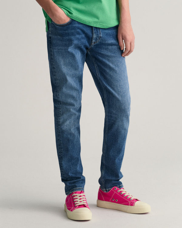 Slim Jeans - Light Blue Broken In