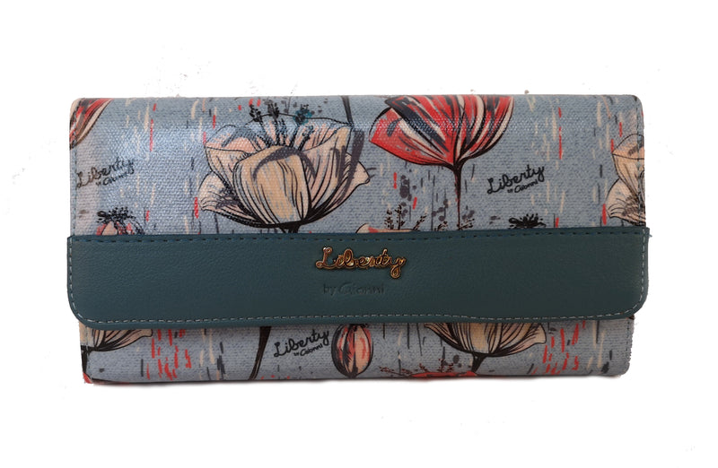 Liberty Tulip Flapover Purse - Blue