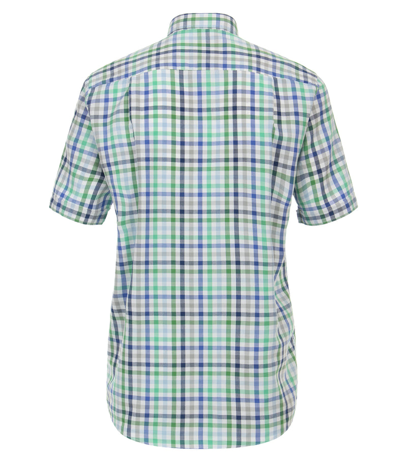 Short Sleeve Check Shirt - Green