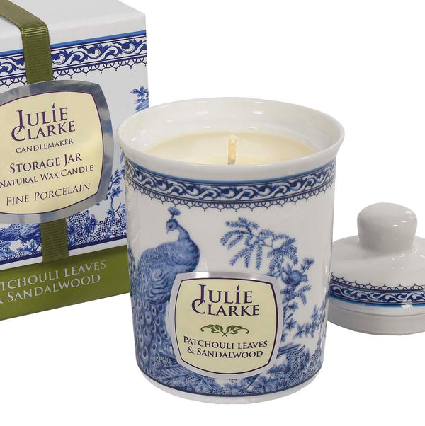 Blue Peacock Candle - Patchouli Leaves & Sandalwood