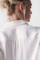 Satin Feel Shirt - Beige