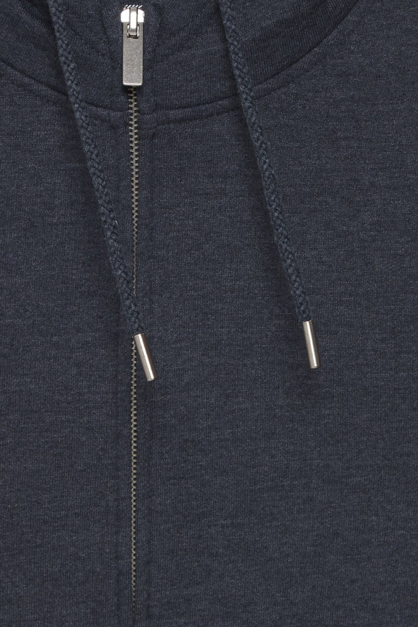 Morgan Zip Hoodie - Navy Melange