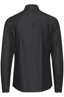 Saxon Long Sleeve Denim Shirt - Black