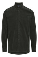 Juan Long Sleeve Corduroy Shirt - Deep Forest