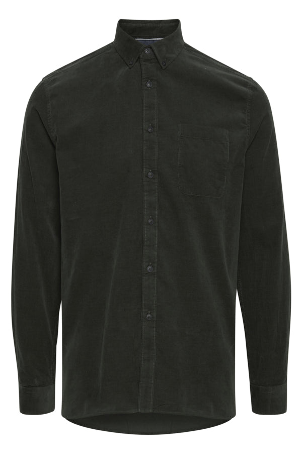Juan Long Sleeve Corduroy Shirt - Deep Forest