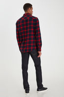 Juan Button Up Check Shirt - Racing Red