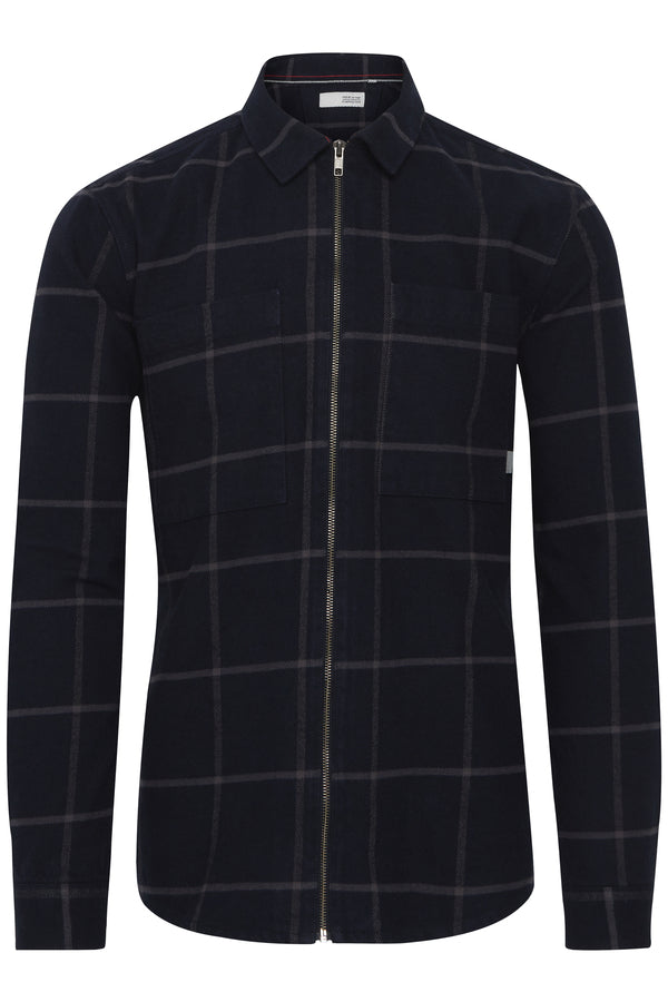 Mal Long Sleeve Check Shirt - Insignia Blue