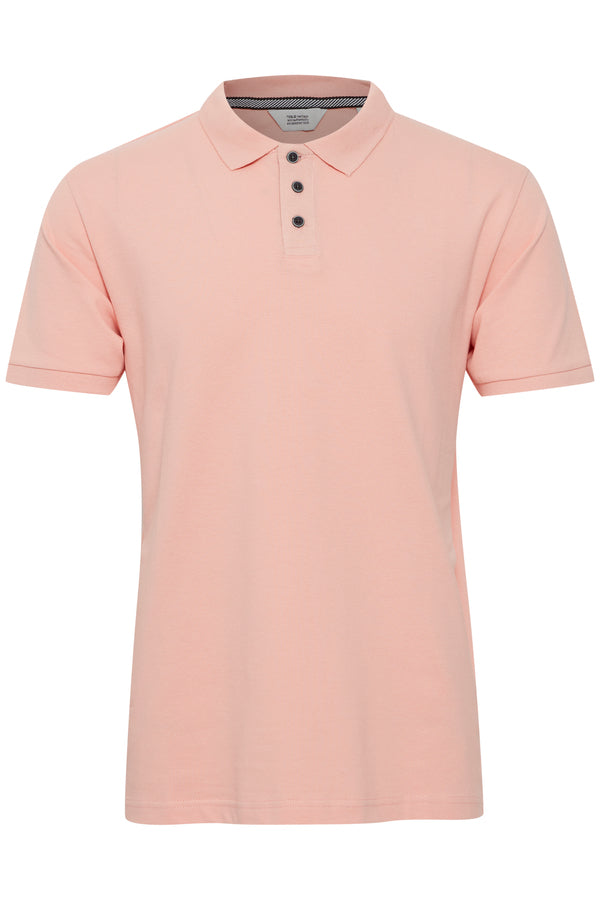 Phil Plain Short Sleeve Polo Shirt - Coral Cloud