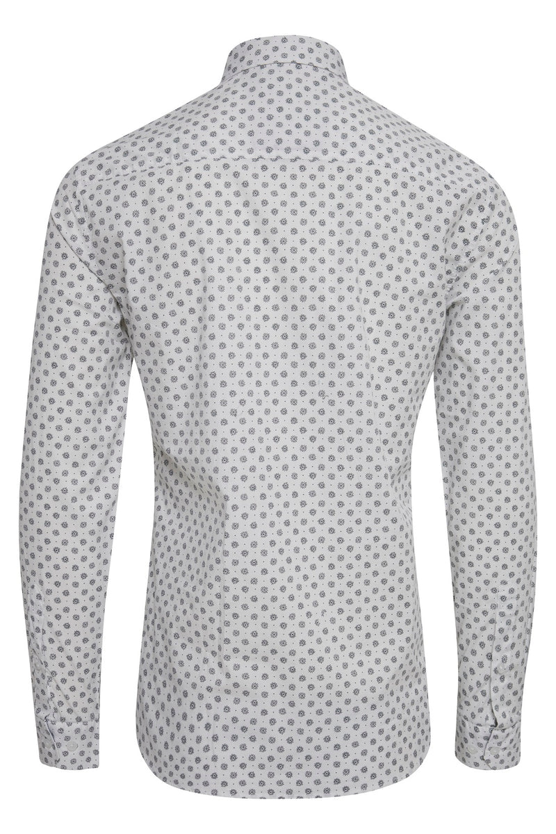 Reef Long Sleeve Print Shirt - White